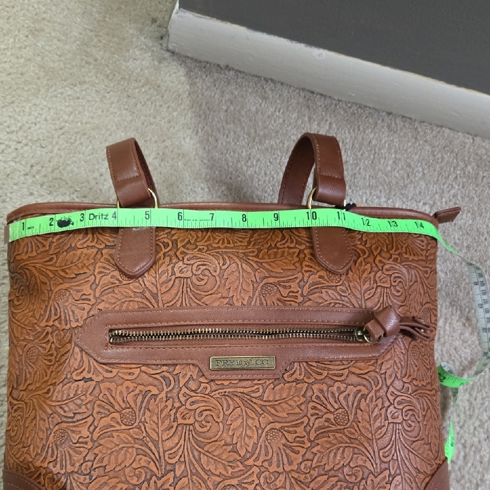 FRYE AND CO. Brown Embossed Shoulder Bag - Picture 13 of 16